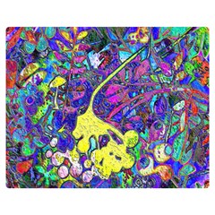 Vibrant Abstract Floral/rainbow Color Double Sided Flano Blanket (medium)  by dressshop