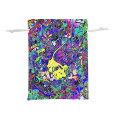 Vibrant Abstract Floral/rainbow Color Lightweight Drawstring Pouch (l) by dressshop