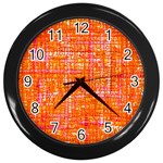 Mosaic Tapestry Wall Clock (Black) Front