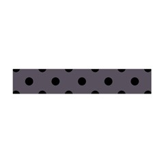 Large Black Polka Dots On Dark Smoke Grey - Flano Scarf (mini) by FashionLane