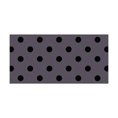 Large Black Polka Dots On Dark Smoke Grey - Yoga Headband by FashionLane