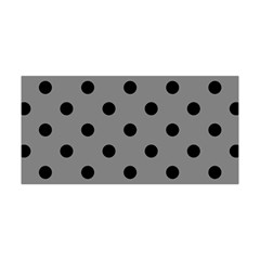 Large Black Polka Dots On Just Grey - Yoga Headband by FashionLane