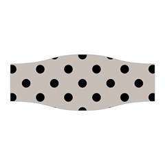 Large Black Polka Dots On Pale Grey - Stretchable Headband by FashionLane