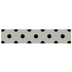 Large Black Polka Dots On Silver Cloud Grey - Small Flano Scarf by FashionLane