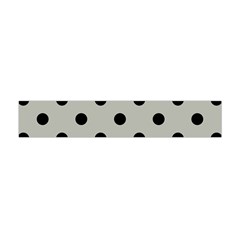 Large Black Polka Dots On Silver Cloud Grey - Flano Scarf (mini) by FashionLane