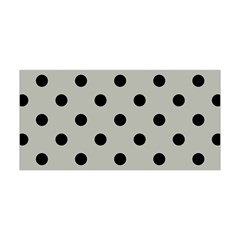 Large Black Polka Dots On Silver Cloud Grey - Yoga Headband by FashionLane