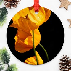 Yellow Poppies Ornament (round)