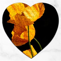 Yellow Poppies Jigsaw Puzzle (heart) by Audy