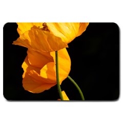 Yellow Poppies Large Doormat  by Audy