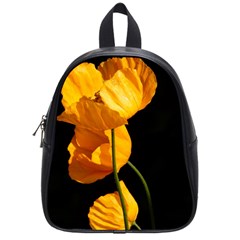 Yellow Poppies School Bag (small) by Audy