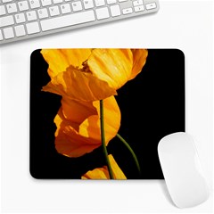 Yellow Poppies Large Mousepads by Audy