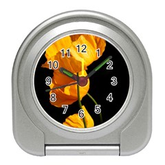 Yellow Poppies Travel Alarm Clock by Audy