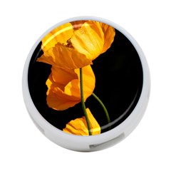 Yellow Poppies 4-port Usb Hub (one Side) by Audy