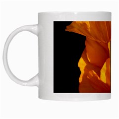 Yellow Poppies White Mugs by Audy