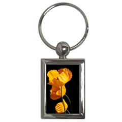 Yellow Poppies Key Chain (rectangle) by Audy