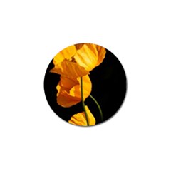 Yellow Poppies Golf Ball Marker by Audy