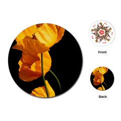 Yellow Poppies Playing Cards Single Design (round) by Audy