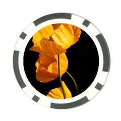 Yellow Poppies Poker Chip Card Guard (10 Pack)