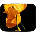 Yellow Poppies Fleece Blanket (Mini) 35 x27  Blanket