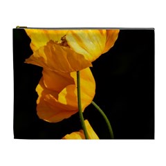 Yellow Poppies Cosmetic Bag (xl) by Audy