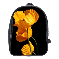 Yellow Poppies School Bag (large)