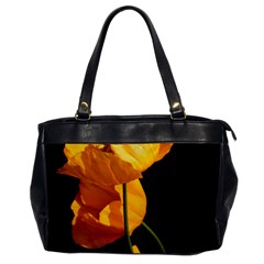 Yellow Poppies Oversize Office Handbag by Audy