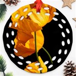 Yellow Poppies Ornament (Round Filigree) Front