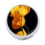 Yellow Poppies 4-Port USB Hub (Two Sides) Front