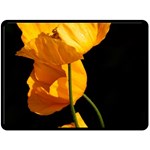 Yellow Poppies Fleece Blanket (Large)  80 x60  Blanket Front