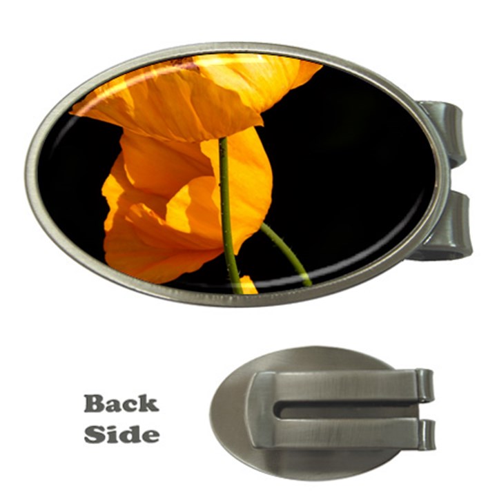 Yellow Poppies Money Clips (Oval) 