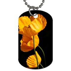 Yellow Poppies Dog Tag (two Sides)