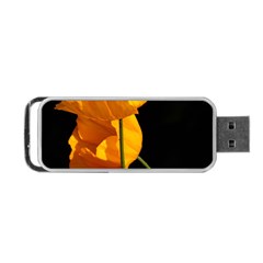 Yellow Poppies Portable Usb Flash (one Side)