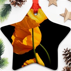 Yellow Poppies Star Ornament (two Sides)