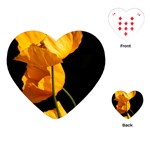 Yellow Poppies Playing Cards Single Design (Heart) Front