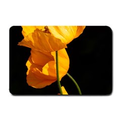 Yellow Poppies Small Doormat  by Audy