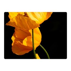 Yellow Poppies Double Sided Flano Blanket (mini)  by Audy