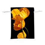 Yellow Poppies Lightweight Drawstring Pouch (M) Front