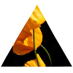 Yellow Poppies Wooden Puzzle Triangle by Audy