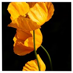 Yellow Poppies Wooden Puzzle Square by Audy