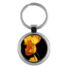 Yellow Poppies Key Chain (round) by Audy