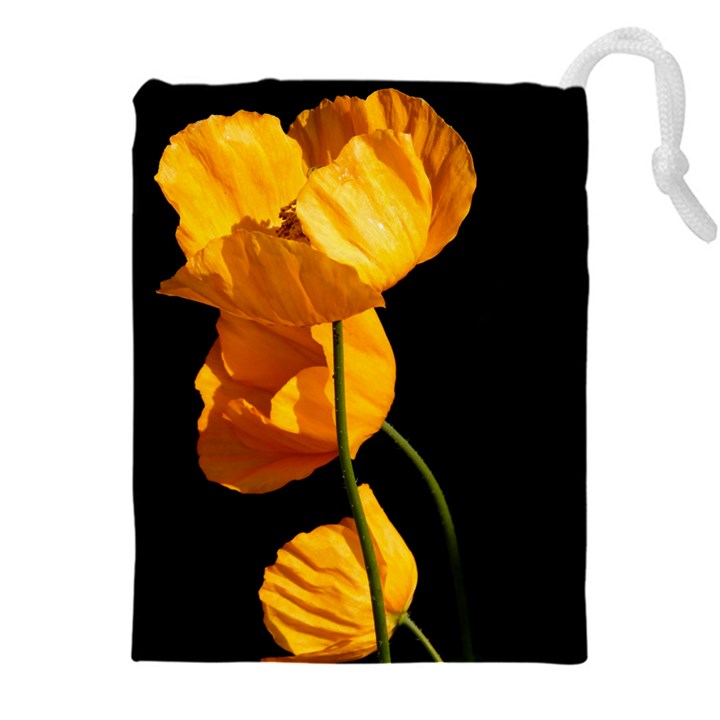 Yellow Poppies Drawstring Pouch (5XL)