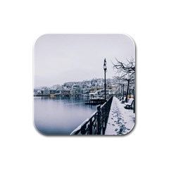 Winter Season Rubber Square Coaster (4 Pack)  by Audy