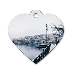 Winter Season Dog Tag Heart (one Side) by Audy