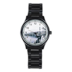 Winter Season Stainless Steel Round Watch