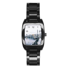 Winter Season Stainless Steel Barrel Watch by Audy