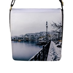 Winter Season Flap Closure Messenger Bag (l) by Audy