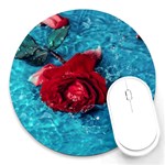 Red Roses In Water Round Mousepads Front