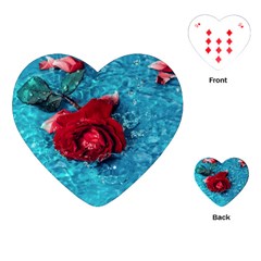 Red Roses In Water Playing Cards Single Design (heart)