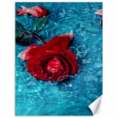 Red Roses In Water Canvas 18  X 24  by Audy