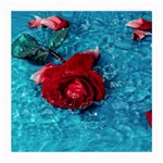 Red Roses In Water Medium Glasses Cloth (2 Sides) Front